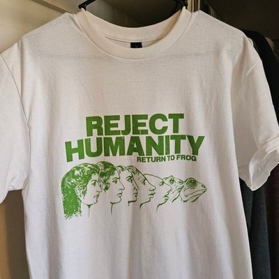 Funny Frog Tee for Men Women, Reject Humanity Meme Tee, Weirdcore Vintage Frog