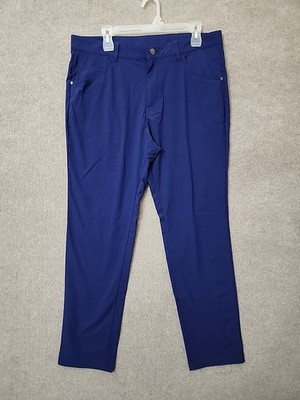 Adidas Adicross Golf Pants Mens 34x32 Blue Performance Stretch Lightweight