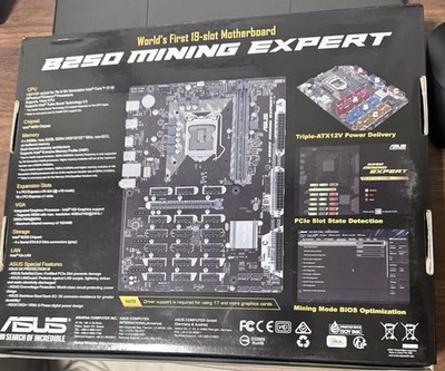 ASUS B250 MINING EXPERT 【新品未使用】 NEW ASUS B250 Mining Expert 19-Slot Motherboard | eBay