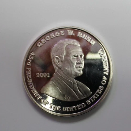 2001 George W. Bush Presidential Inauguration 1 oz .999 Fine Silver Round