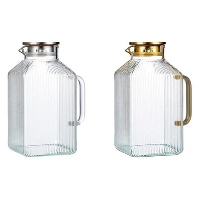 Glaskrug Große Kapazität Kaltgetränke Krug Transparent Korpus Zubehör