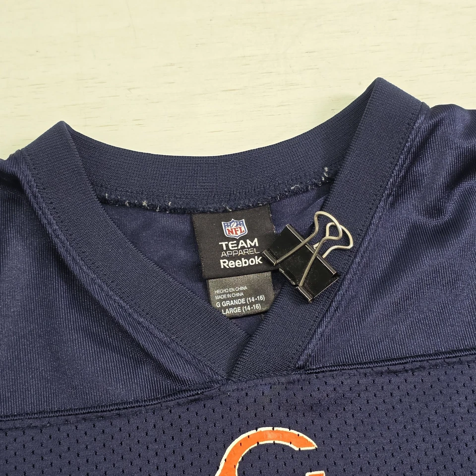 Camiseta De Colección NFL Chicago Bears #23 Devin Hester Reebok Azul Juvenil Niños Larga Usada en Excelente Condición Foto 4 de 4