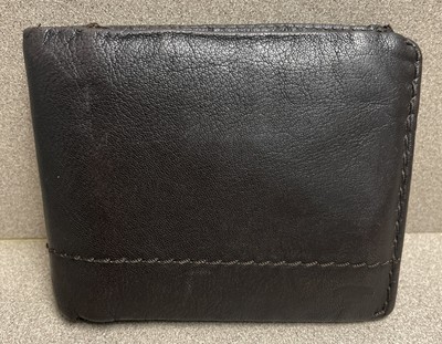 TOM TAILOR Men s Leather Wallet Dark Brown With Button Pouch And Zipper Slots
