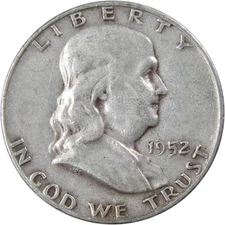 1952 D Franklin Half Dollar Circulated Silver 50c Coin Collectible