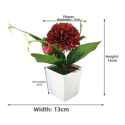 Lightweight Potted Hydrangea for Easy Placement on Desk Table Shelf Living Room