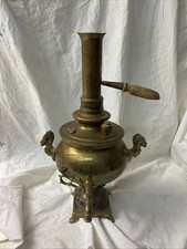 Alter russischer Samowar  Holzkohle Teekocher  Messing