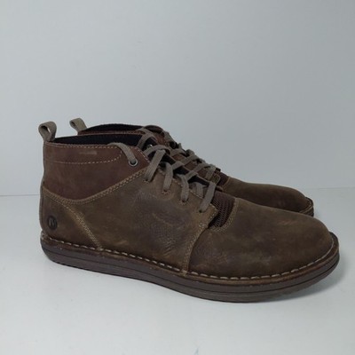 Merrell Bask Sol Mid Chukka Boot Leather Full Grain Sneaker Shoe Men's Size 9