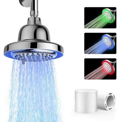 #ad #ad Filtered Shower Head with LED Color Changing High Pressure Rain Shower Head $14.99