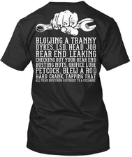 Mechanic Blowing A Tranny Dykes T-Shirt Made in the USA Size S to 5XL