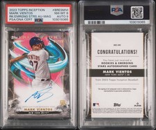 Mark Vientos 2023 Topps Pink Inception Rookie/Auto #15/99 Mets Card PSA 8 PSA 9. rookie card picture