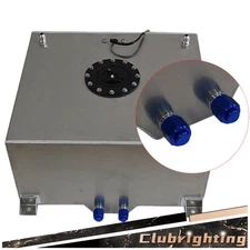15 Gallon Polished Aluminum Racing Drift Fuel Cell Tank+Level Sender Front rear