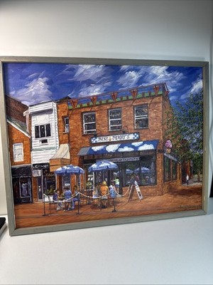 Charles Dickinson Ben And Jerry s Street View Oil On Canvas  Ann Arbor Michigan