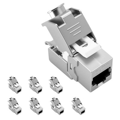 8PCS CAT 7 Keystone Jack Modul Optimal 1000 MHz 10 Gbit/s für CAT7 CAT6 CAT6a