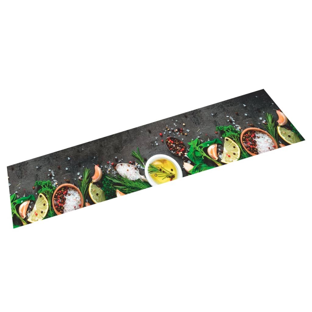 Passatoia Cucina Design 60x300 vidaXL - Velluto Lavabile Antiscivolo