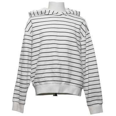 KappAhl, Kapuzenpullover, Größe: 134/140, Weiß/Schwarz, Baumwolle/Polyester #FWB