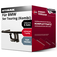 Anhängerkupplung abnehmbar + E-Satz 7pol universell für BMW 5er Touring 91- top