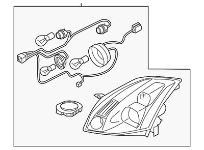 Genuine Nissan Headlight Assembly 26010-ZK30B