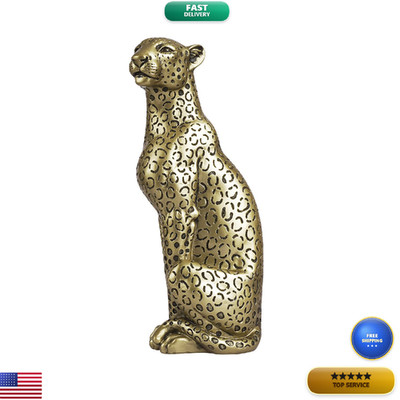Polyroyal Cheetah Statue Home Decor Leopard Sculpture Resin Sitting Cheetah