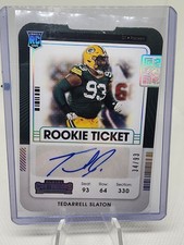 2021 Panini Contenders Rookie Ticket Stub Tedarrell Slaton #222 /93