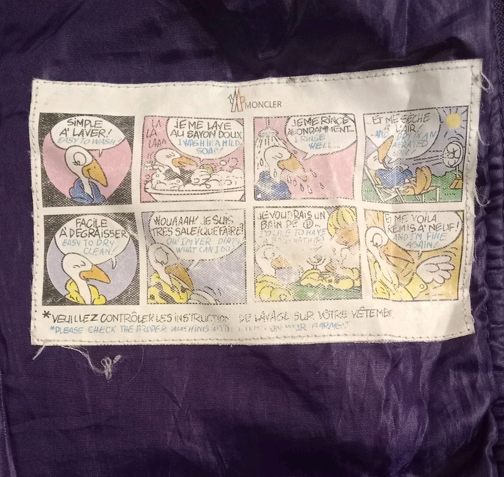 Authentic Moncler Laqué Down Bomber Jacket Purple… - image 3