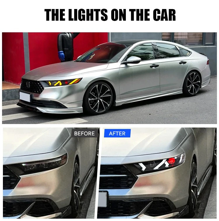 Faros delanteros LED completos para Honda Accord 11ª generación 2023-2025 con ojos de diablo rojos Foto 3 de 4