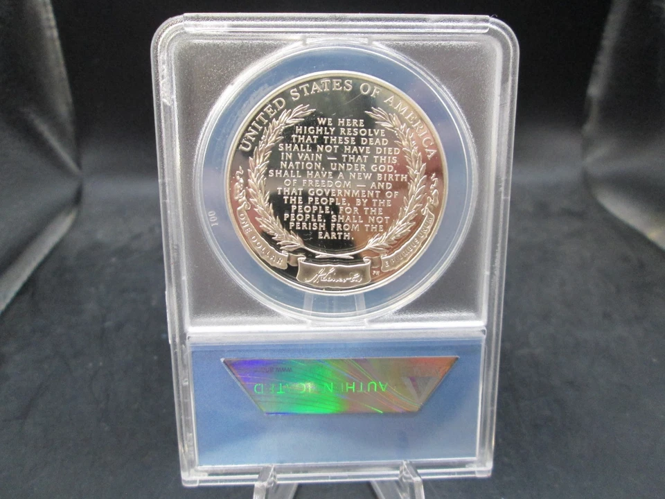 2009 P US Lincoln Proof Silver Dollar Commemorative ANACS PR70 DCAM First Day - Image 4 of 4