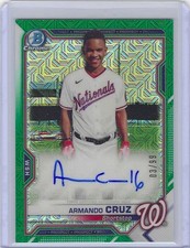 Armando Cruz 2021 Bowman Chrome - Mega Box Chrome Mojo Autograph /99