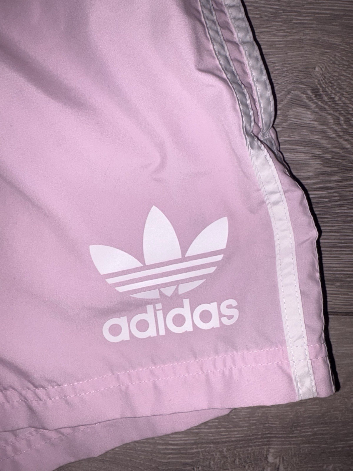 Adidas Pink & White 3-Stripes Shorts Size M 3