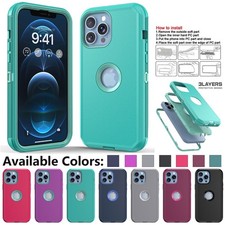 For iPhone 13 /13 Pro/ 13 Pro Max Phone Case Cover Heavy Duty Rugged Shockproof