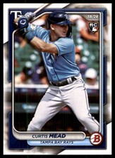 Curtis Mead 2024 Bowman #28 Tampa Bay Rays MLB READ FREE SHIPPING AutographDen