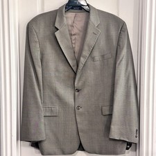 Chaps Ralph Lauren Men's Classic Fit Blazer Suit Jacket Tan Plaid Size 46R