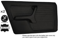 Noir Stich 2X Avant Complet Porte Carte Cuir Housses Pour BMW 3 Série E30 Salon