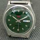 VINTAGE SEIKO 5 AUTOMATIC 7S26A JAPAN MENS GREEN COLOR DIAL WATCH a2990-U — photo 4