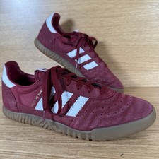 Adidas Men’s Shoes Size 9 UK Indoor Super Red Suede Trainers 2019