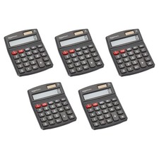 Amazon Basics LCD 8-Digit Desktop Calculator, Portable and Easy to Use, Black 