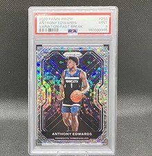 2020-21 Panini Prizm Anthony Edwards Fast Break Variation Prizm Rookie PSA 9