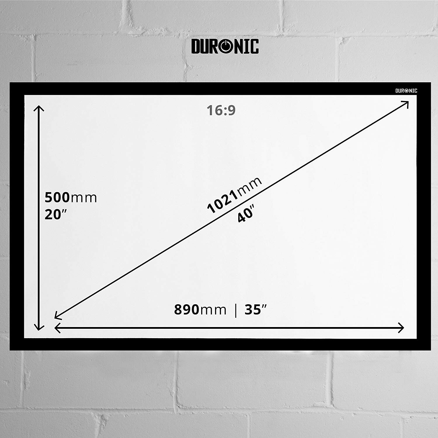 Duronic Bps40 43 Beamer Leinwand Zum Aufhangen Matt Weiss 4 3 40 81x61cm Beamer Leinwande