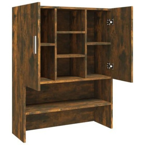 Washing Machine Cabinet Display Bathroom Storage Cupboard Engineered Wood Vidaxl - Picture 35 of 36