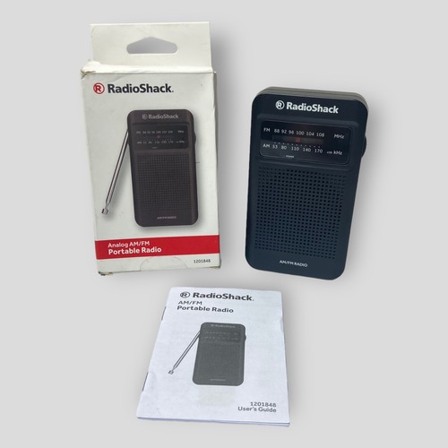 Radio Shack Portable Pocket Radio AM FM Analog 1201848 Vintage Tested