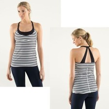 LULULEMON Scoop Me Up Tank *Twin Stripe Black/Black