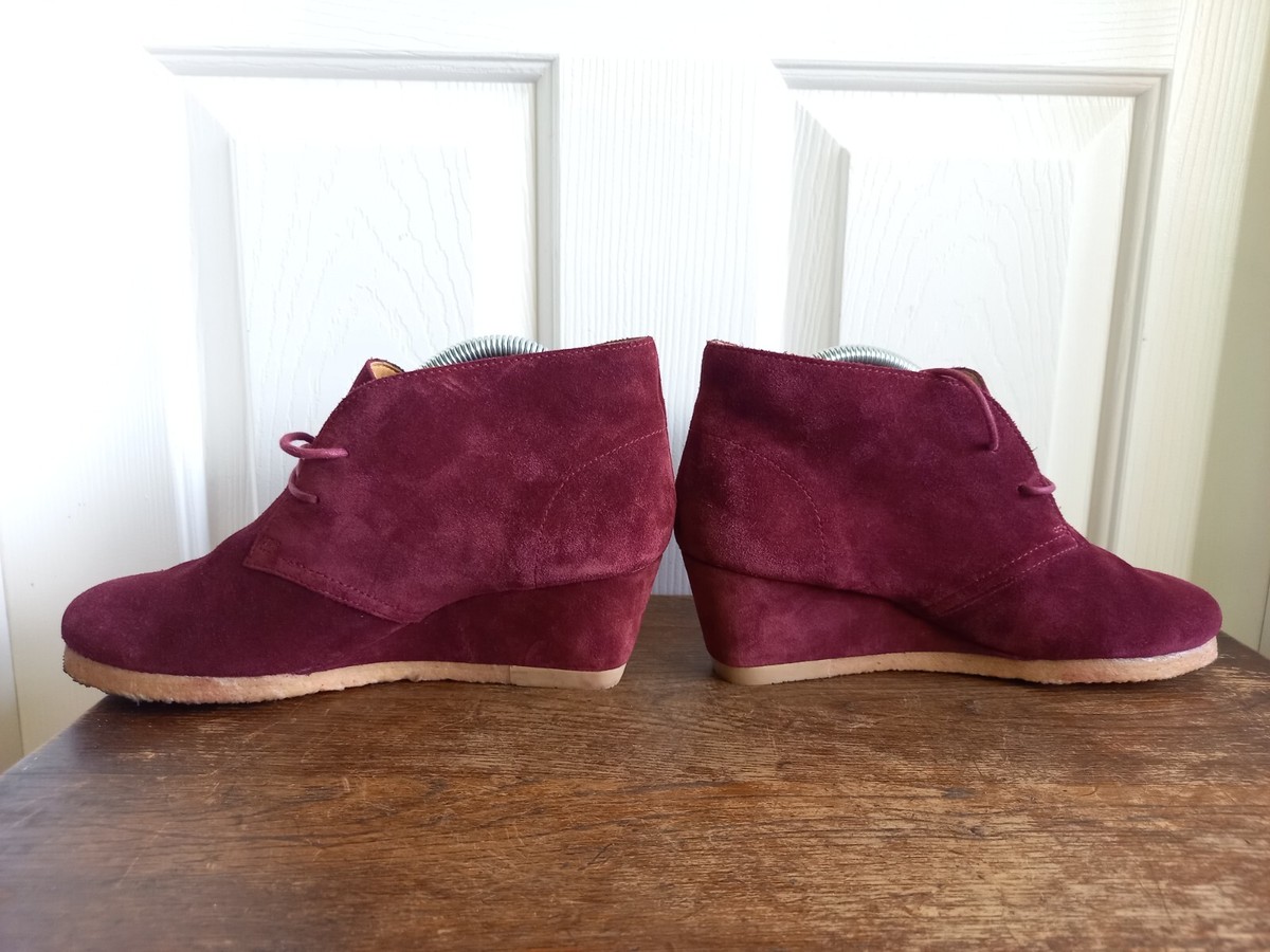 Suede Wine Colour Ankle Boots CLARKS ORIGINALS YARRA DESERT SOFT