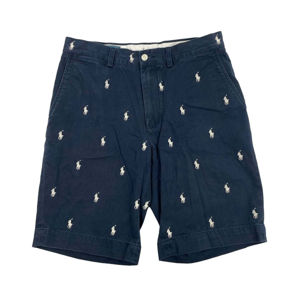 Polo Ralph Lauren ネイビーショートパンツ Ｓ Polo Ralph Lauren Blue White AOP Horse Embroidered Short Size 31