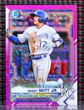BOBBY WITT JR.   2021 BOWMAN CHROME PROSPECTS FUCHSIA SHIMMER REFRACTOR  #ED/199
