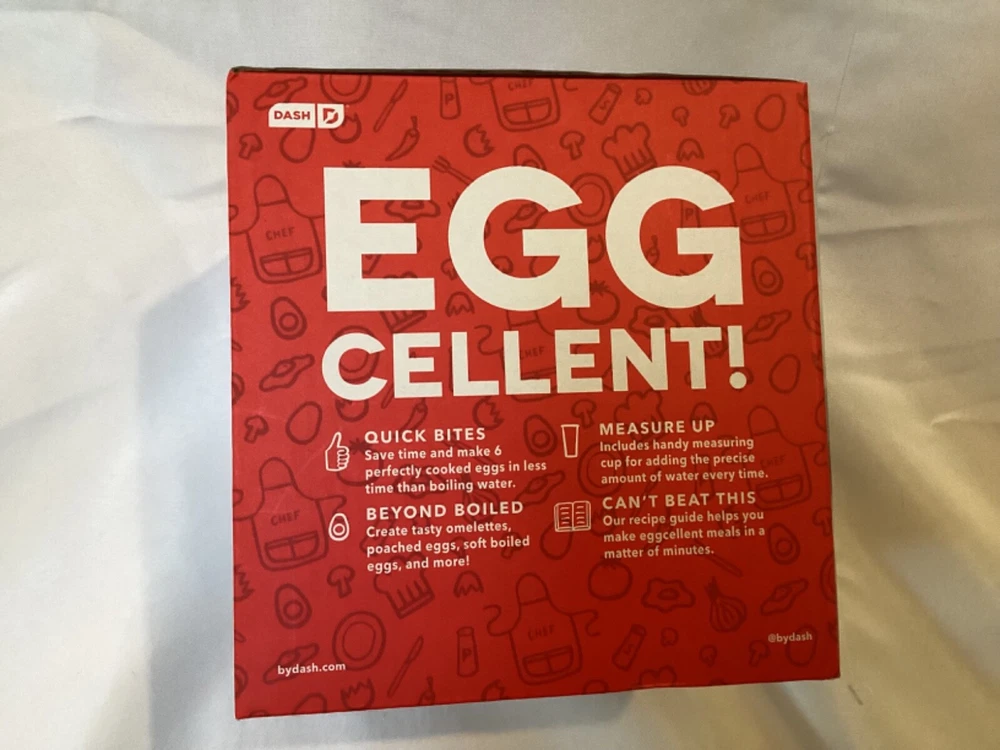Dash Rapid Egg Cooker for 6 Eggs with Measuring Cup and Chime Alerts New Model Dash Rapid Egg Cooker for 6 Eggs with Measuring Cup and Chime Alerts New Model