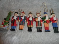Lot of 7 Nutcracker ornaments resin VGC