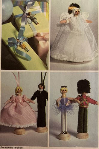 McCall's 8131 Vintage 80s Sewing Pattern Clothespin Christmas Tree Ornaments - Picture 7 of 8