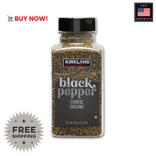 Kirkland Fine Ground Black Pepper 12.3oz 348g Spice Seasoning Jar Fresh USA