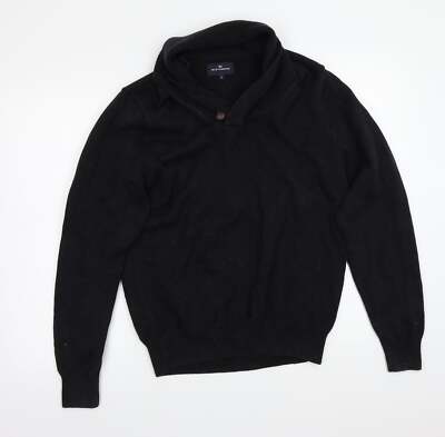 Marks and Spencer Herren Pullover Schwarz V-Ausschnitt Acrylmischung Größe M