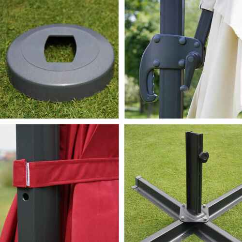 Gastronomie-Luxus-Ampelschirm HWC, Sonnenschirm 3,5x3,5m - Bild 7 von 16