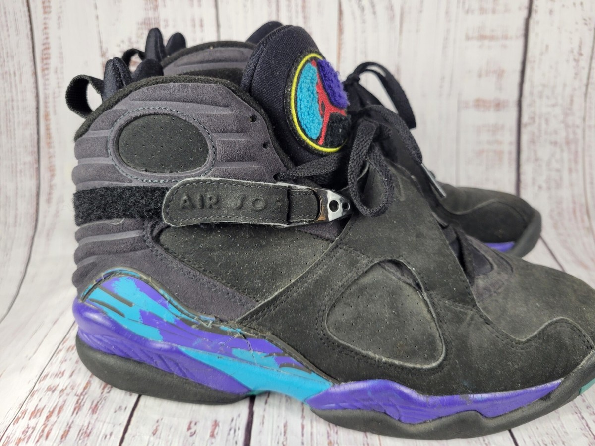 Jordan Air Jordan 8 ブラック/グリーン US 9.5 Nike Air Jordan 8 Retro 2007 Aqua Sz 9.5 Distressed Could